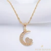 Peyton 18K GF. antiallergén hold medálos nyaklánc 45cm