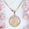 Antiallergén Gold Filled nyaklánc élet virága, mandala medállal 45cm