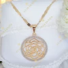 Antiallergén Gold Filled nyaklánc élet virága, mandala medállal 45cm