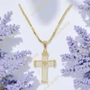 Salinas 14K GF. antiallergén keresztes nyaklánc 50cm fehér