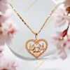 Birds 18K antiallergén szív medálos nyaklánc 50cm