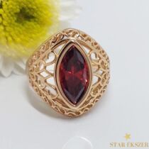 Rosa Gold Filled Gyűrű Piros kővel 69-es 