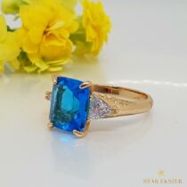 Sintra Gold Filled Gyűrű Türkiz kék 57-es