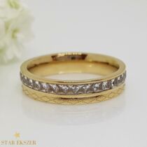 Tiera 14K Gold Filled mintás Gyűrű köves 57-es