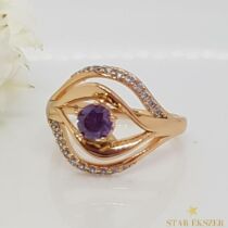 Katey Gold Filled köves Gyűrű 62-es lila