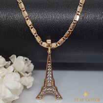 Eiffel  Gold Filled Nyaklánc  Czirkon Kővel Fehér 