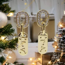 Lianet 14K Gold Filled antiallergén lógós fülbevaló
