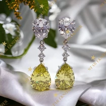 Audrey Luxury White Gold Filled antiallergén fülbevaló