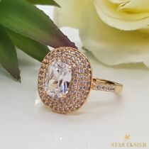 Bora Gold Filled prémium Gyűrű fehér 54-es