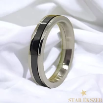 Paulo karikagyűrű forgatható kerámia betéttel fekete 62-es