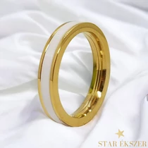 Lima karikagyűrű forgatható kerámia betéttel fehér 52-es