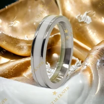 Paulo karikagyűrű forgatható kerámia betéttel fehér 54-es