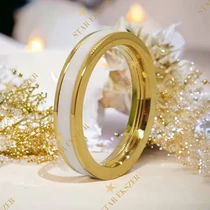 Lima karikagyűrű forgatható kerámia betéttel fehér 52-es