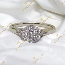 Deana White Gold Filled antiallergén köves gyűrű 59-es