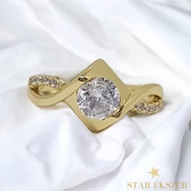 Margot antiallergén 14K Gold Filled köves gyűrű 52-es