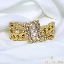 Virgin antiallergén 14K Gold Filled köves gyűrű 57-es