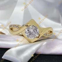 Margot antiallergén 14K Gold Filled köves gyűrű 52-es