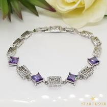 Lana White Gold Filled karkötő 18/20cm lila