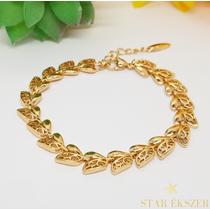 Lotte Gold Filled levél mintás karkötő 17-20cm