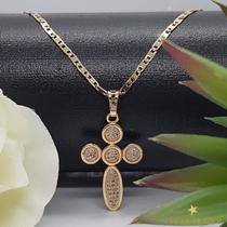 Gold Filled Nyaklánc kereszt medállal 45cm
