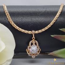 Gold Filled Nyaklánc cirkon köves medállal 55cm 