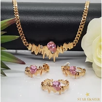 Bente Gold Filled Ékszerszett Pink
