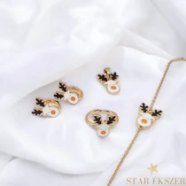 Rénszarvasos antiallergén Gold Filled kislány Ékszerszett