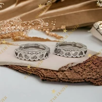 Andrea White Gold Filled antiallergén szíves kislány fülbevaló