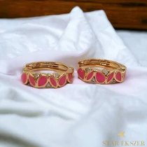 Jolien Gold Filled antiallergén kislány fülbevaló pink