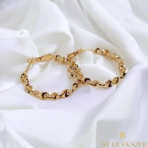 Lotte Gold Filled antiallergén csavart karika fülbevaló 3cm