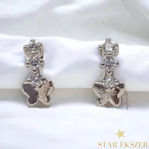 Pillangós White Gold Filled antiallergén kislány fülbevaló