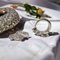 Pillangós White Gold Filled antiallergén kislány fülbevaló