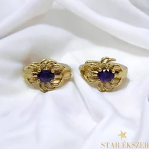 Spider 14K Gold Filled antiallergén kislány fülbevaló lila