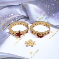 Mona Gold Filled antiallergén kislány fülbevaló piros