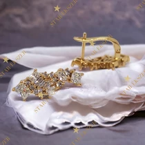 Giselle Gold Filled antiallergén köves fülbevaló fehér