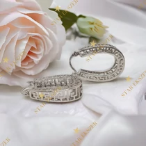 Caren White Gold Filled antiallergén görög fülbevaló