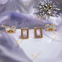 Négyszög Gold Filled antiallergén fülbevaló