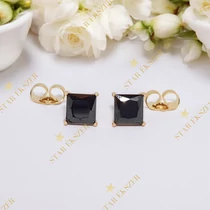 Shaila Gold Filled antiallergén egy köves fülbevaló fekete