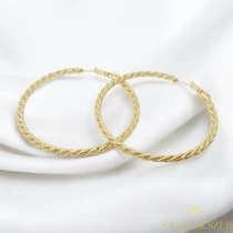 Bella 14K Gold Filled antiallergén karika fülbevaló 5,5cm