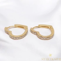 Olina Gold Filled antiallergén szív fülbevaló 2cm