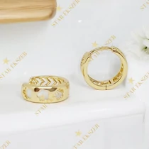 Evolett 14K Gold Filled antiallergén fülbevaló