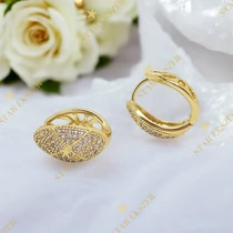 Henna 14K Gold Filled antiallergén köves fülbevaló