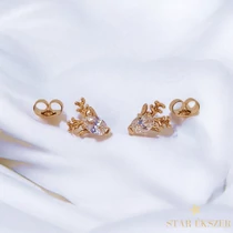 Rénszarvas Gold Filled antiallergén fülbevaló