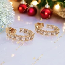 Mindy 18K Gold Filled antiallergén köves fülbevaló