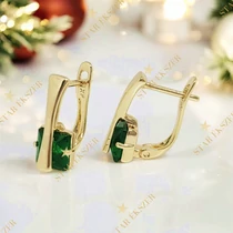 Camille 14K Gold Filled antiallergén fülbevaló zöld