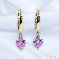 Valeria 14K Gold Filled antiallergén fülbevaló pink