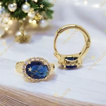 Rana 14K Gold Filled antiallergén fülbevaló kék