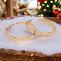 Nizza 18K Gold Filled antiallergén karika fülbevaló 4cm