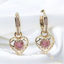 Ancona 14K Gold Filled antiallergén szíves fülbevaló