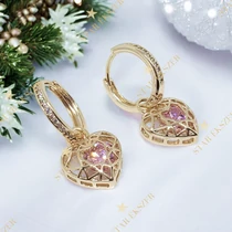 Ancona 14K Gold Filled antiallergén szíves fülbevaló